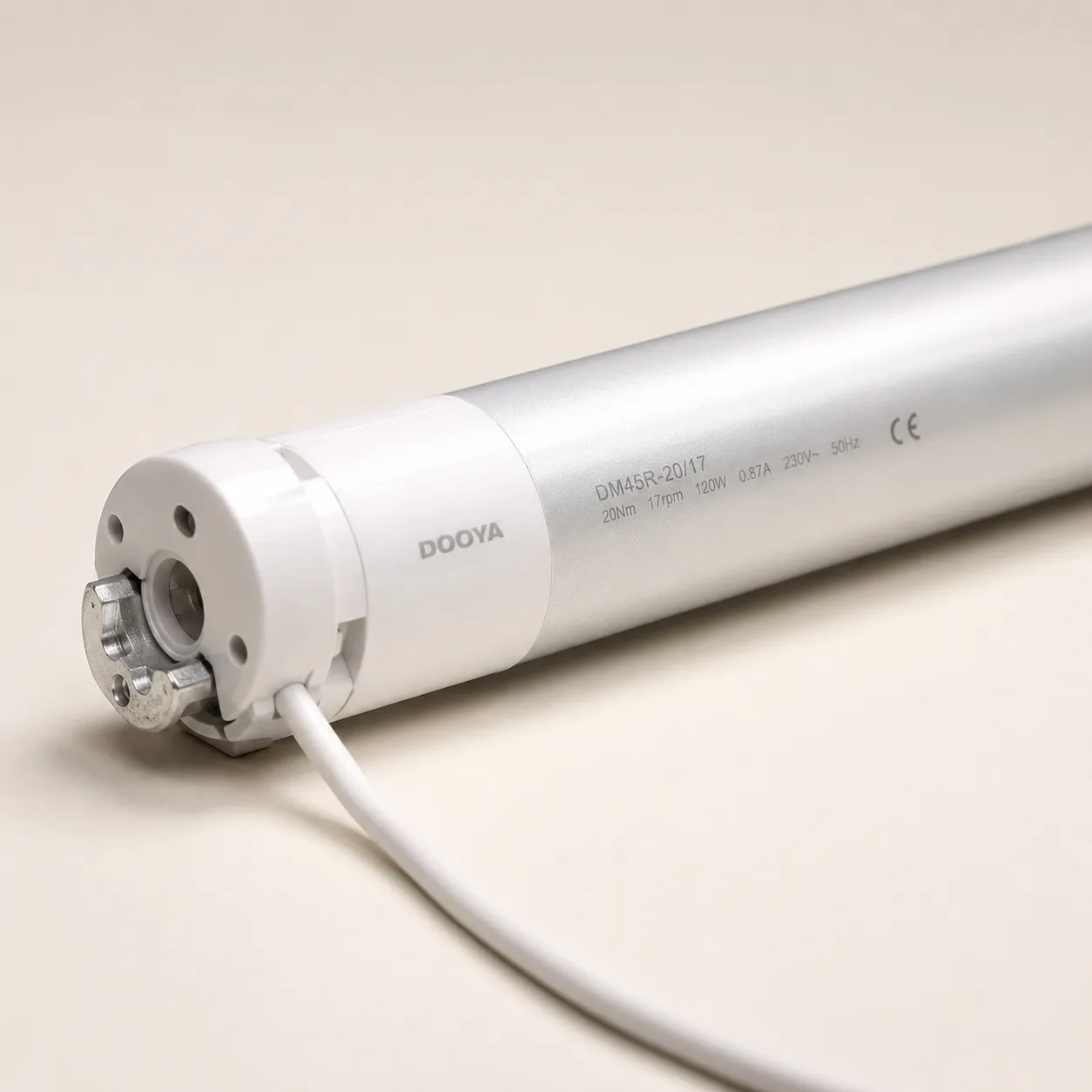 Dooya tubular motor on a clean workshop surface